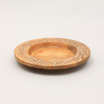 Handcrafted 13 Wood Charger Plate Wooden Dinning Placemat Artisan Wood Tableware