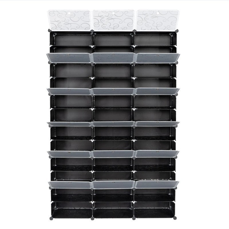 12 Layer Portable 72 Pairs Shoe Rack Storage Rack 36 Grid Tower Rack Storage Cabinet Bracket