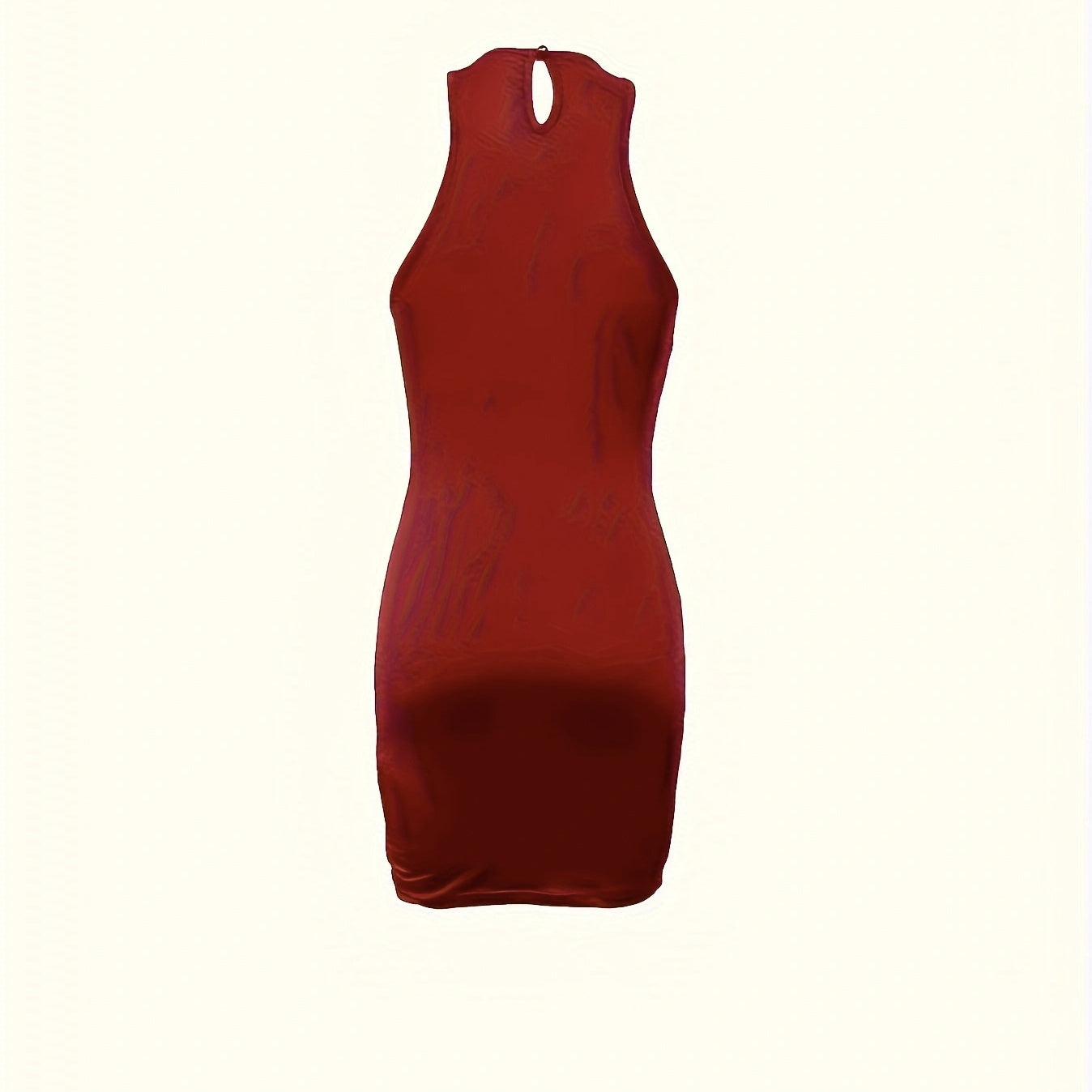 Ladies' Fashionable Solid Color Lace Up Sleeveless Hollow Out Dress