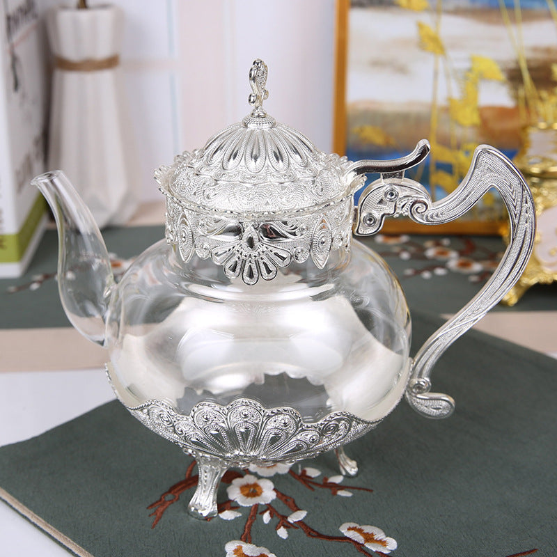 Home Creativity Of European And American Heat-resistant Alloy Glass Teapot