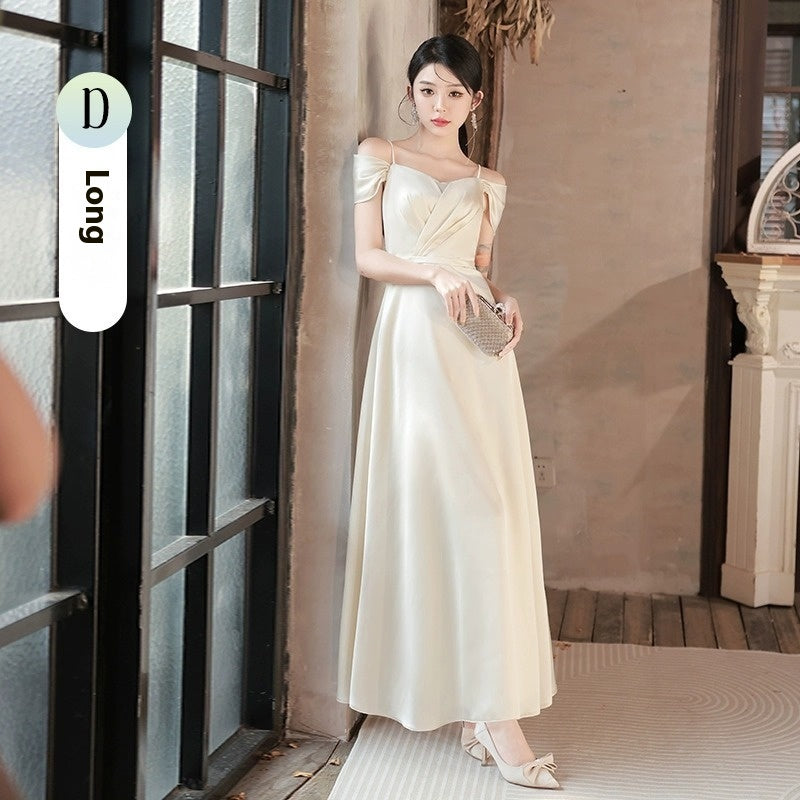 Summer Champagne Niche High-end Dress