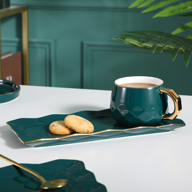 Ceramic Coffee Cup & Saucer Set Creative Breakfast