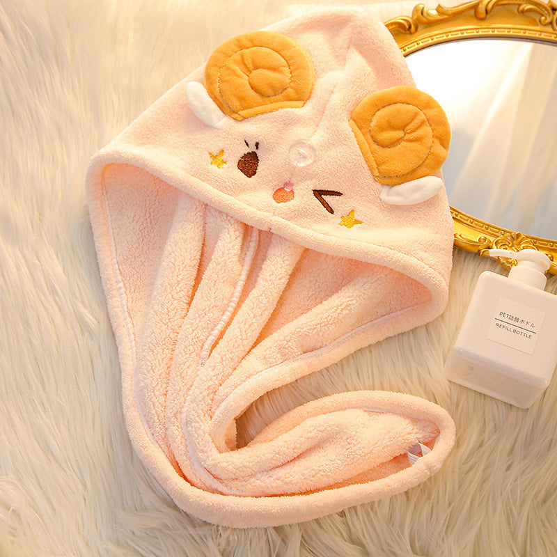 Cartoon Coral Fleece Shepherd XINGX Hair Dryer Hat