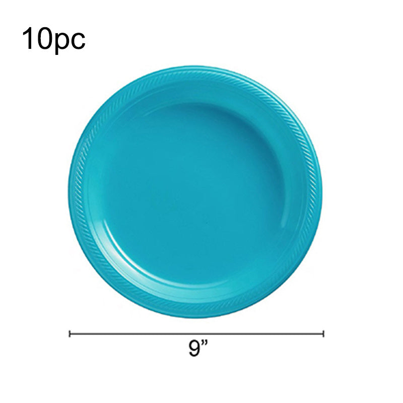 Monochrome Party Set Disposable Plastic Plate Cup Birthday Party Decoration For 20 People