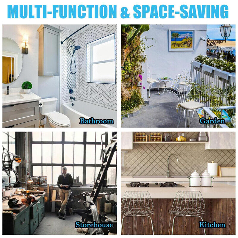 2PCS Wall Mounted Mop Brush Broom Organizer Hanger Holder Storage Rack Tool UK