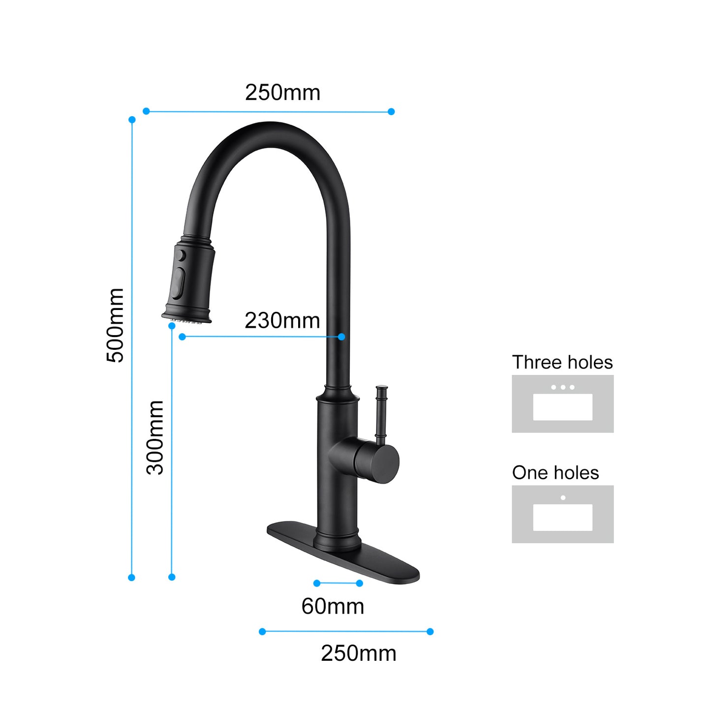 Single-handle Pull-down Kitchen Faucet With Dual-function Sprinklers