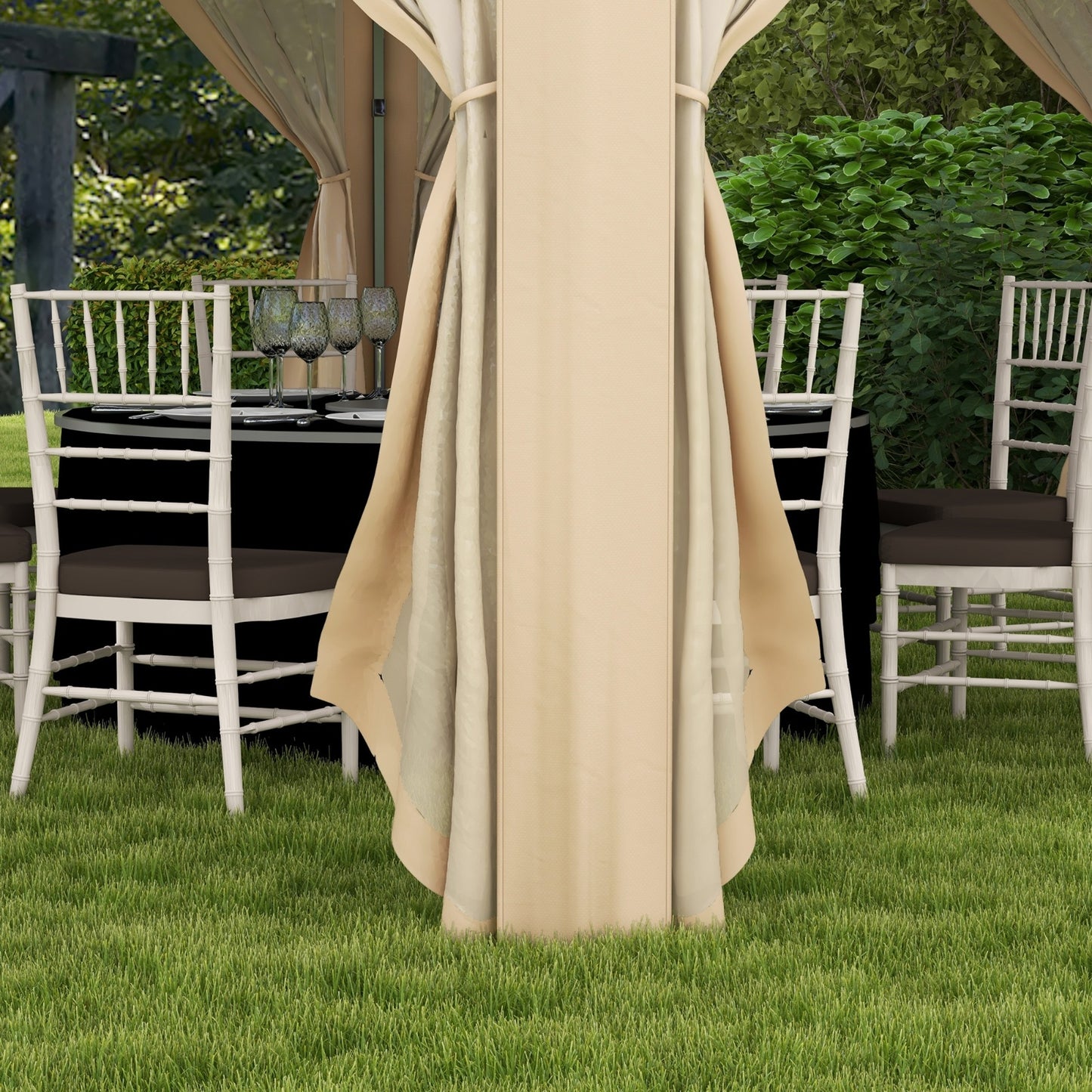 Outsunny 13' X 13' Pop Up Gazebo, Hexagonal Canopy Shelter With 6 Zippered Mesh Netting, Event Tent