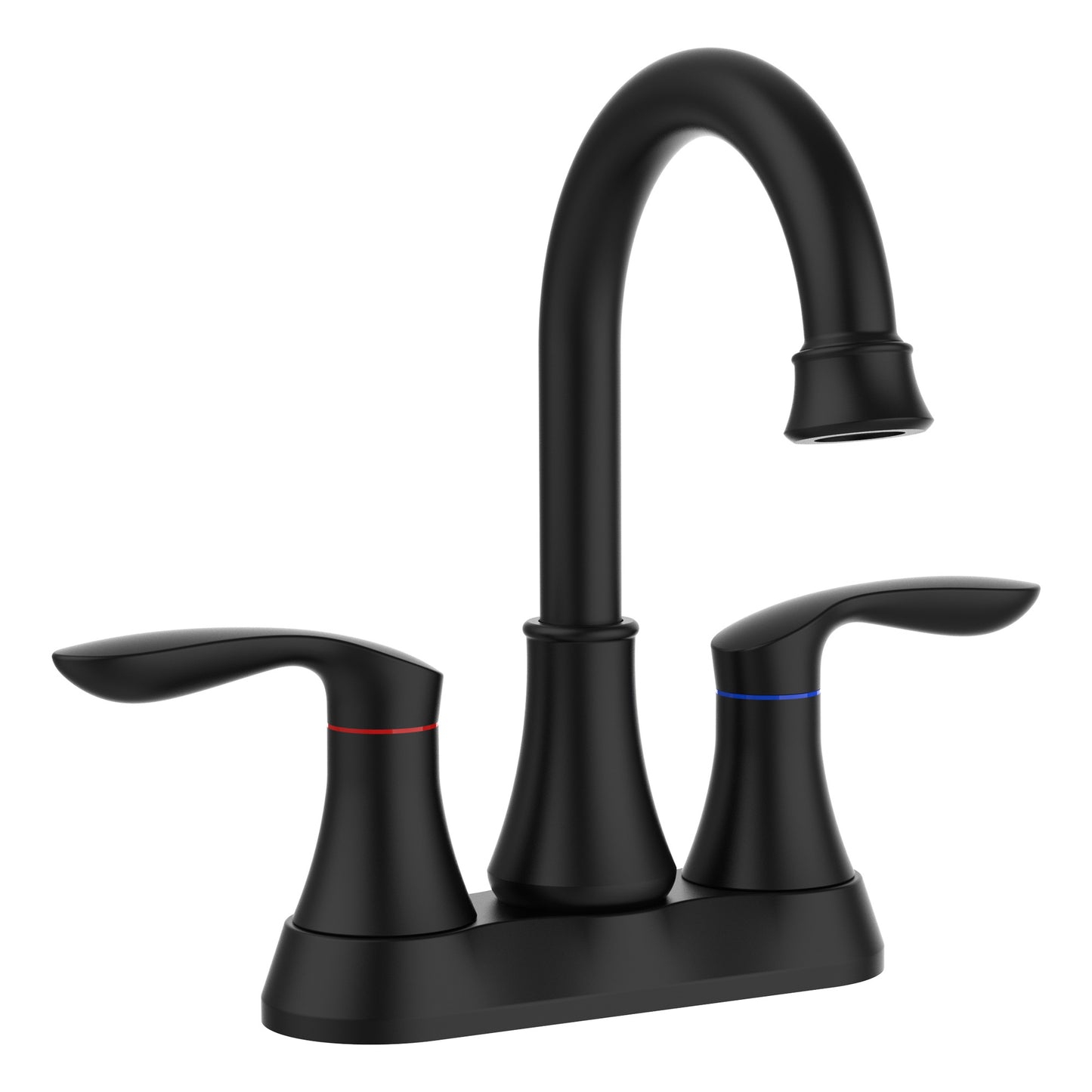 2 Handles 4-inch Pop-up Bronze Bathroom Faucet