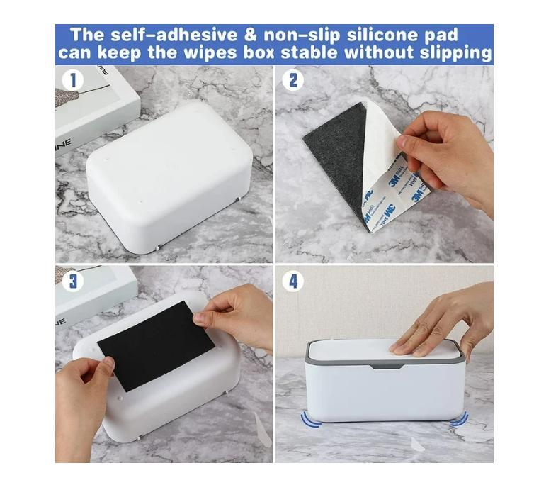Jiayun Large Capacity Baby Wipes Box With Silicone Anti-skid Mat Keeps Wipes