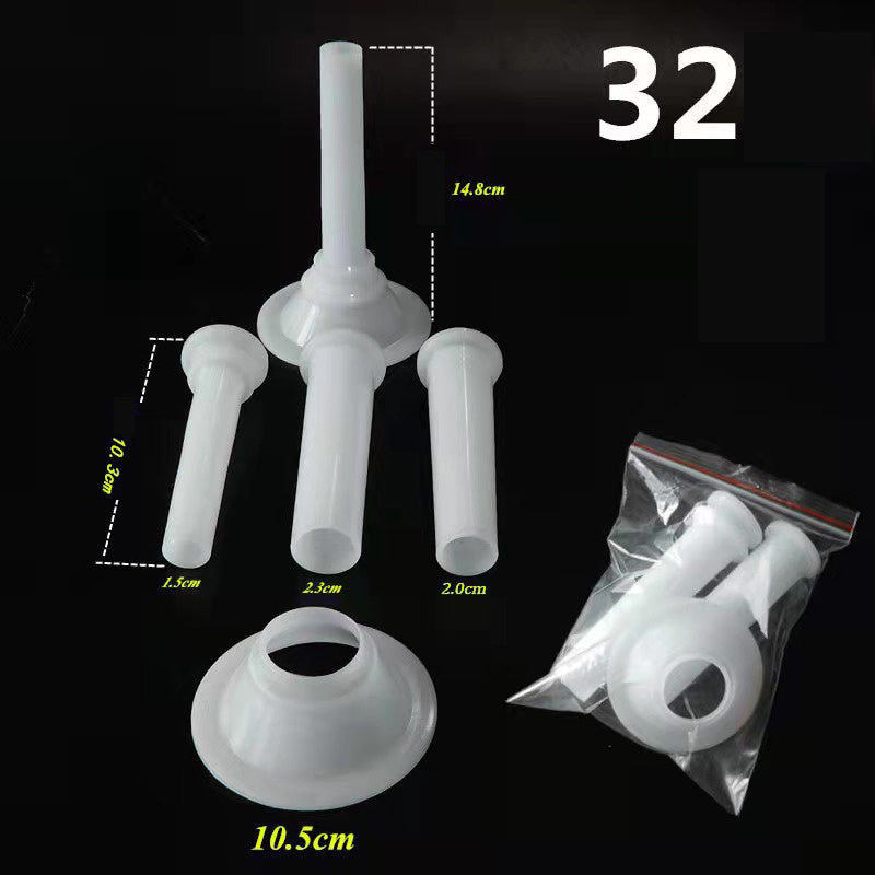 Three-pipe Four-piece Sausage Enema Tube Meat Grinder Plastic Accessories