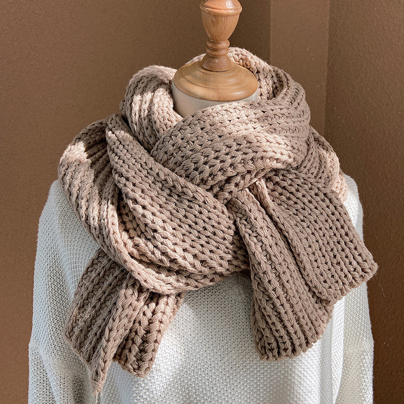 Women's Autumn And Winter Thick Knitted Scarf