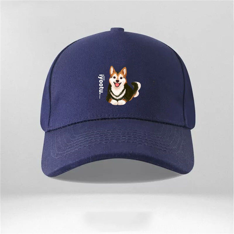 Cartoon Dog Shiba Inu Men And Women Couple New Peaked Cap