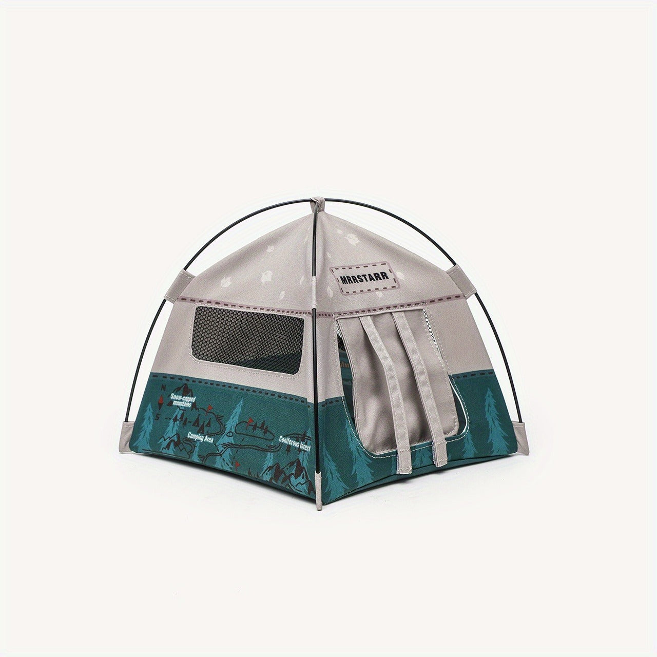 Small Tent Ornament - Delicate Fabric Texture With Sturdy Stand, Cute Natural Design For Desktop Camping Vibe