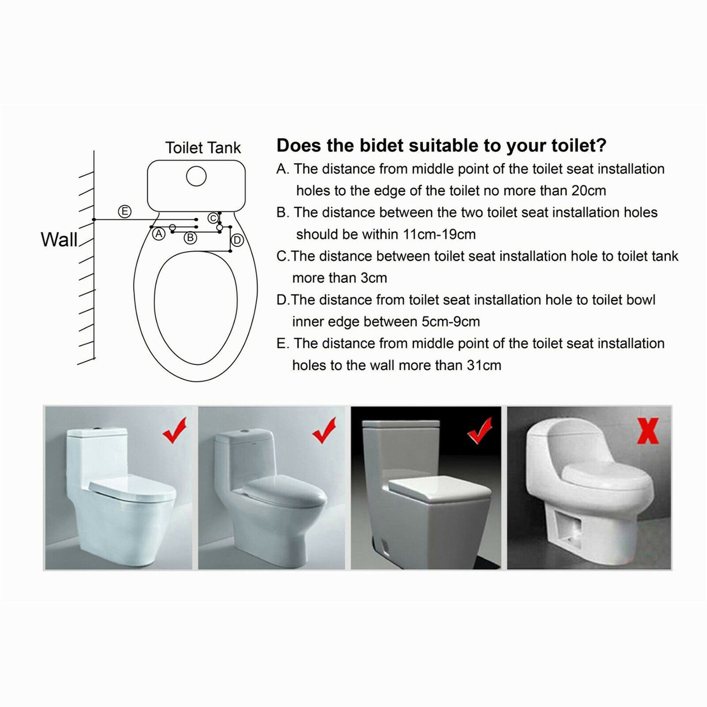 Toilet Bidet Seat Attachment Spray Hygiene Water Wash Clean Sanitation Bathroom