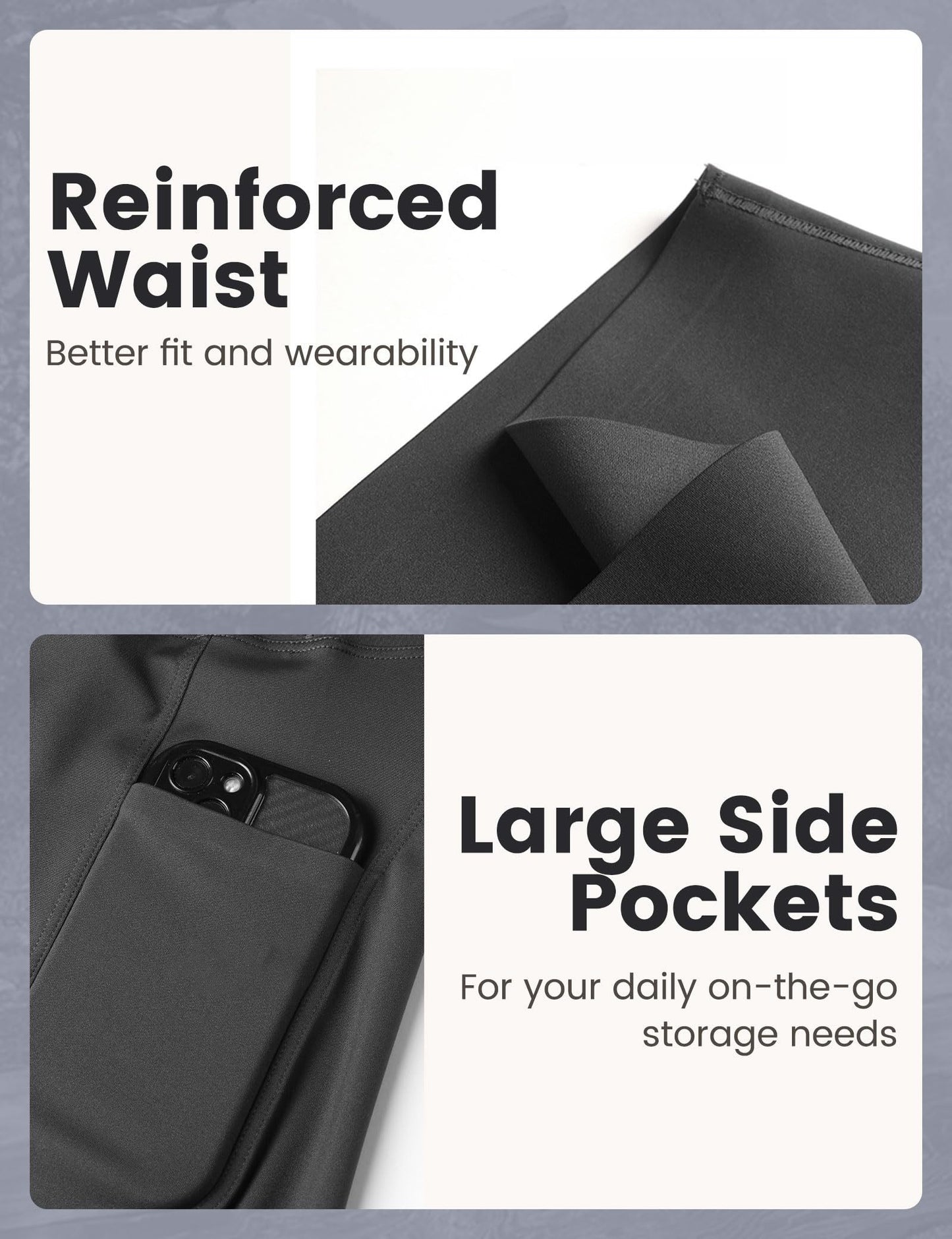 Yoga Pants - Cropped High-waisted Diagonal Pockets To Tuck The Abdomen Solid Color Dark Gray