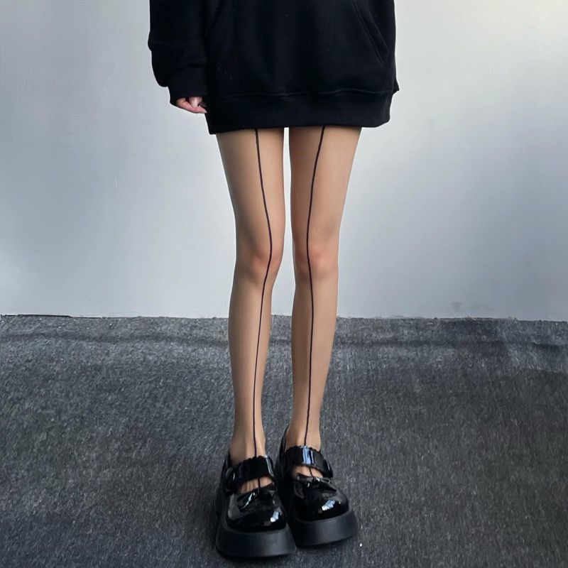 Women's Retro Front And Back Wearable Vertical Stockings