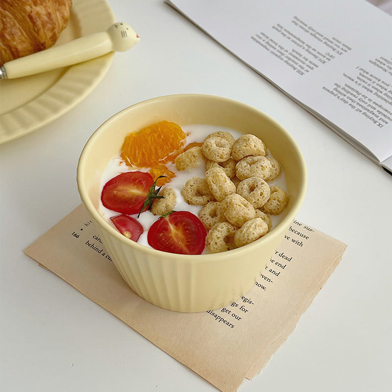 Creamy Yellow Korean Ins Style Rice Bowl