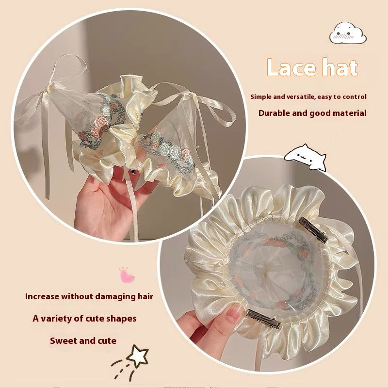 Cream Style Birthday Hat Barrettes High-grade Embroidery Birthday Hat