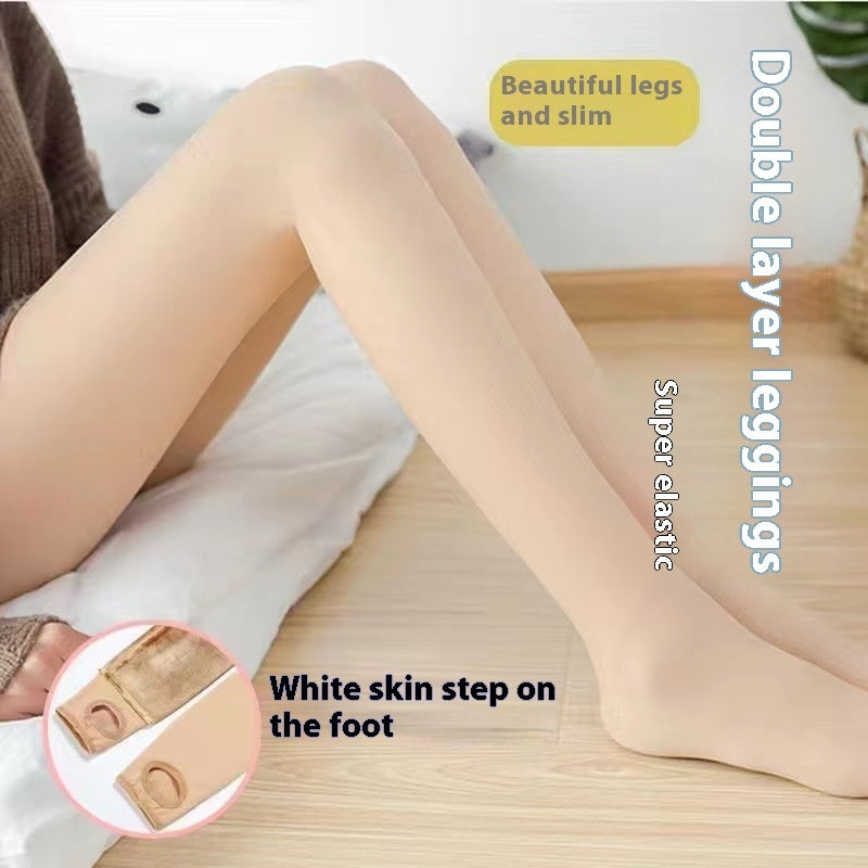 Women's Leggings Fall And Winter Outer Wear Double Layer