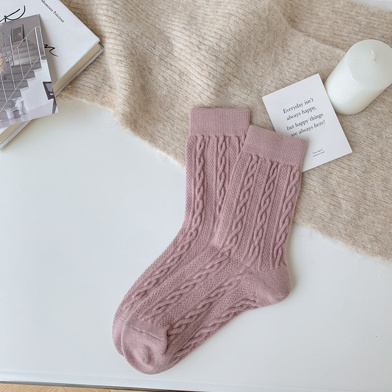 Women's Socks Japanese Style Knitting Twist