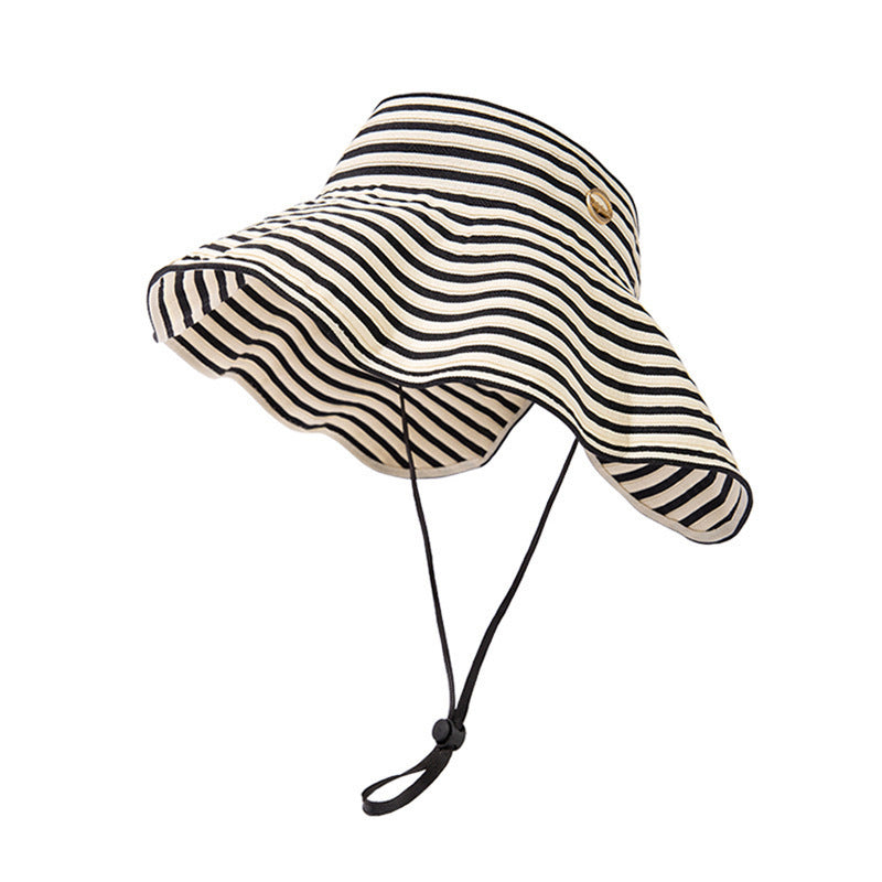 Women's Contrast Color Foldable Full-top Straw Hat