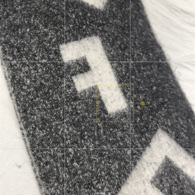 Senior Sense Korean Version Of Everything Warm Shawl Bib Dual-use Thick Scarf