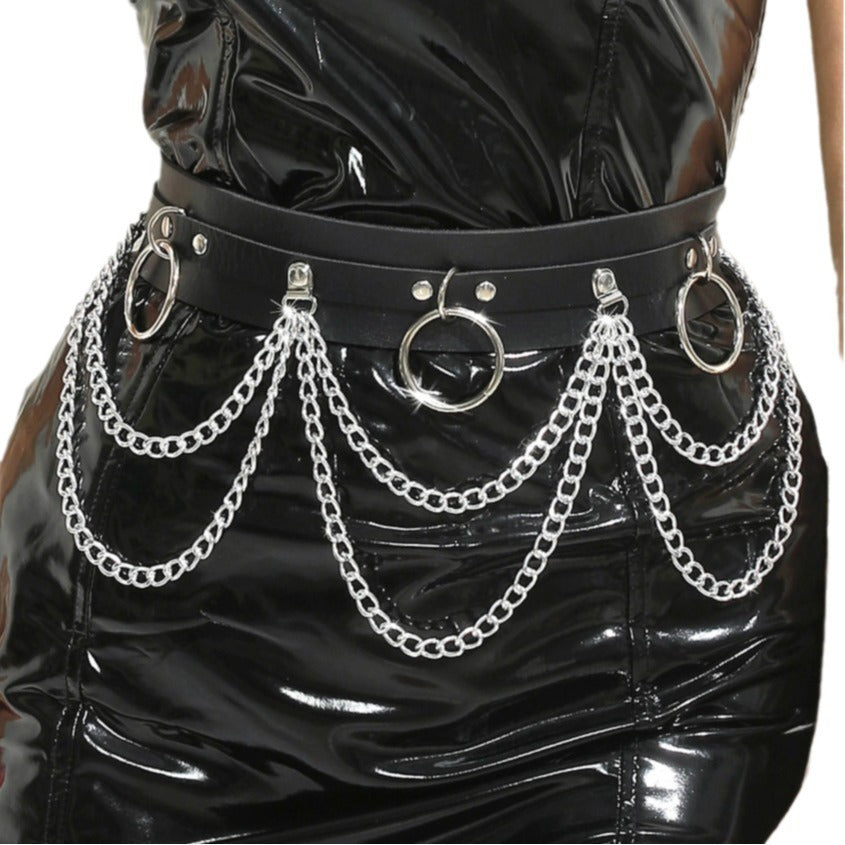 Personalized Waist Seal Women's Double Layer Chain Belt Ring Belt