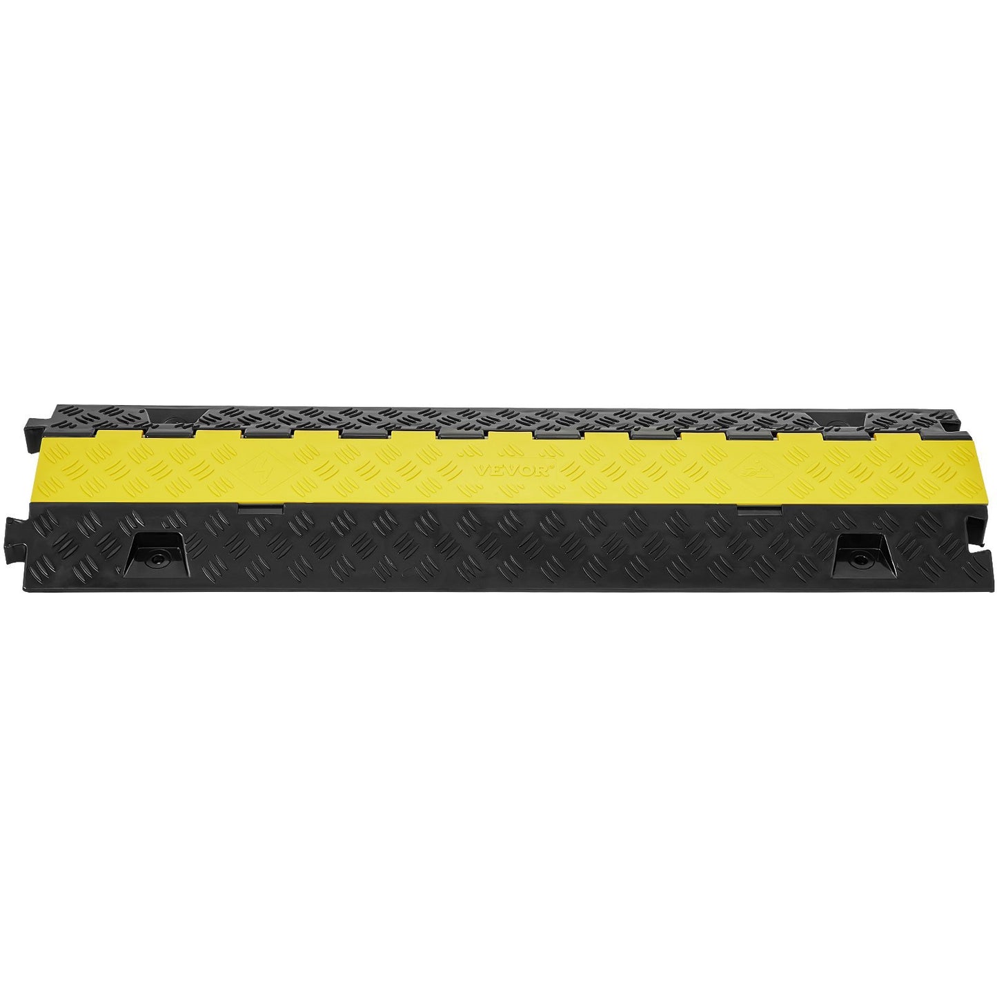 VEVOR 2 Channel Cable Protector Ramp 22000 Lbs Load TPU Wire Cable Cover Ramp