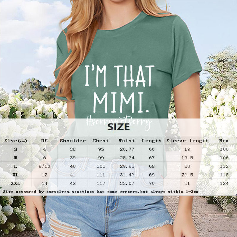 Women's Casual Short Sleeve T-Shirt - Funny English Conversation Print, Round Neck Tee