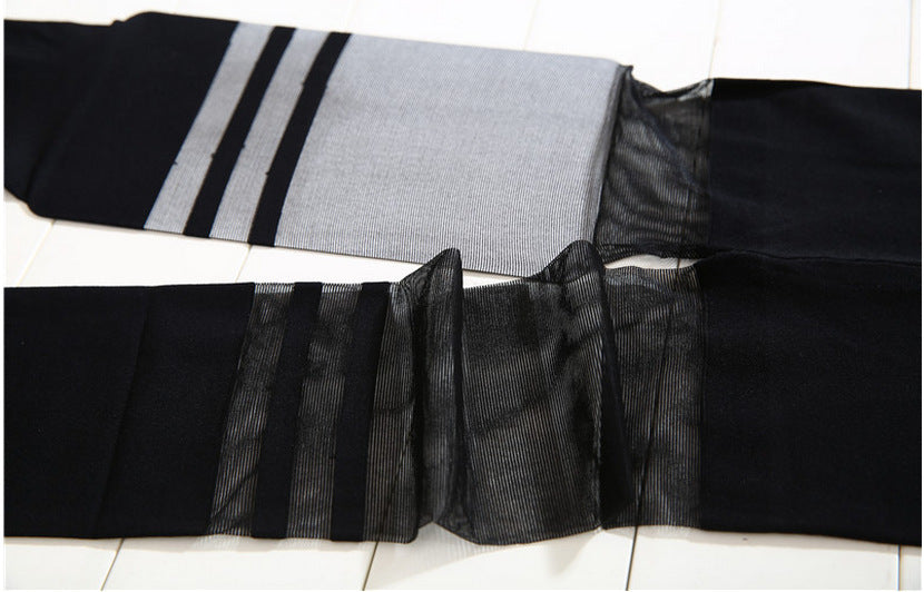 Women's Stripes Patchwork Base Silk Socks