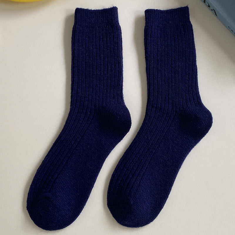 Women's Japanese-style Solid Color Wool Socks