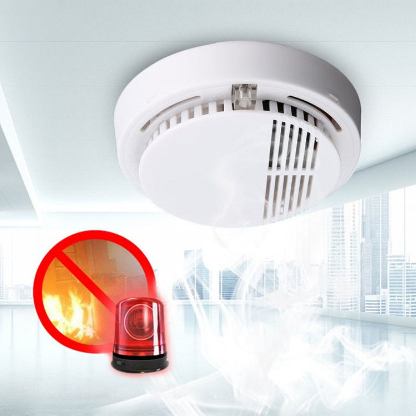 Smoke Detector Fire Gas Alarm Detector With Battery Photoelectric Sensor Alert Warning
