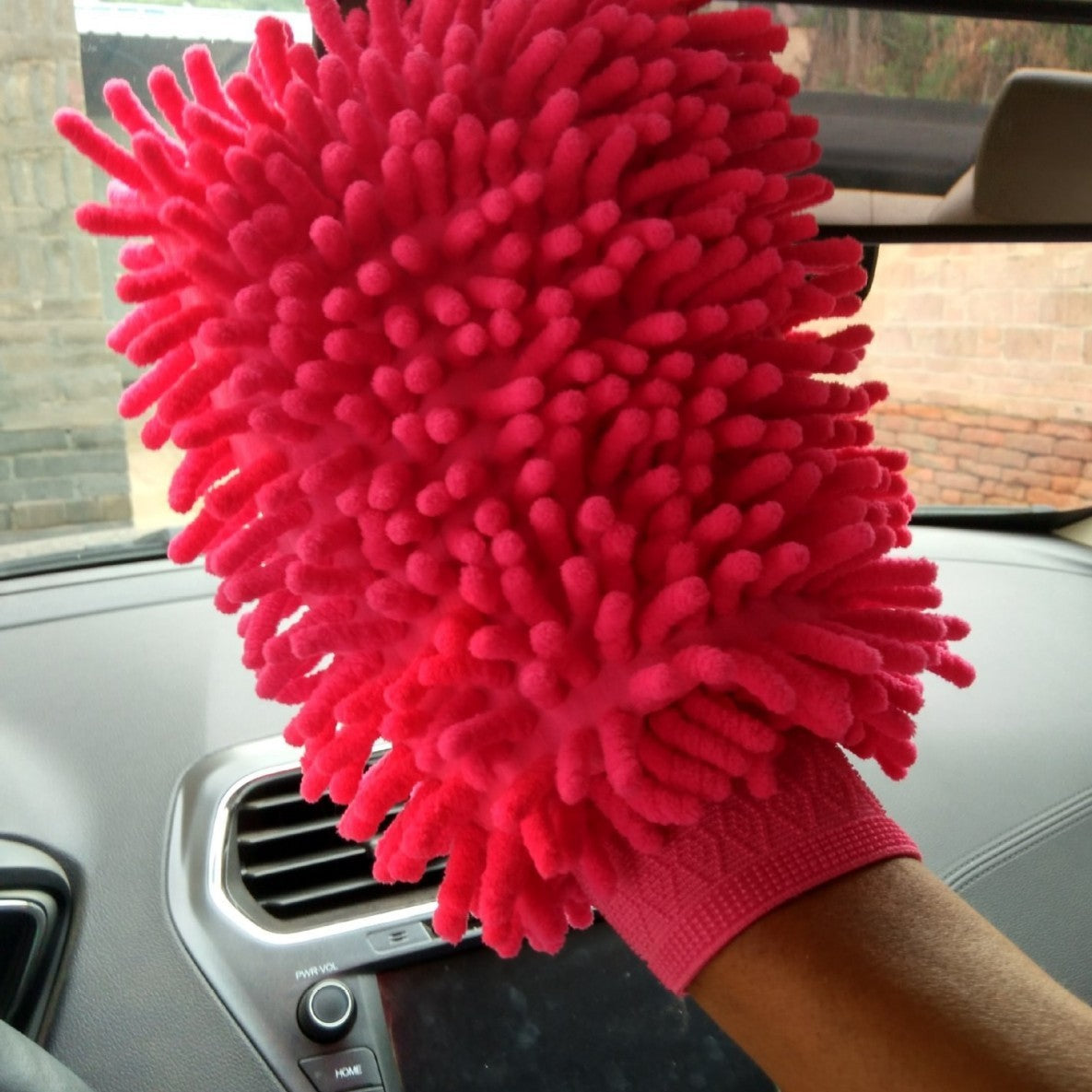 Chenille Coral Car Foaming Gloves Household Cleaning