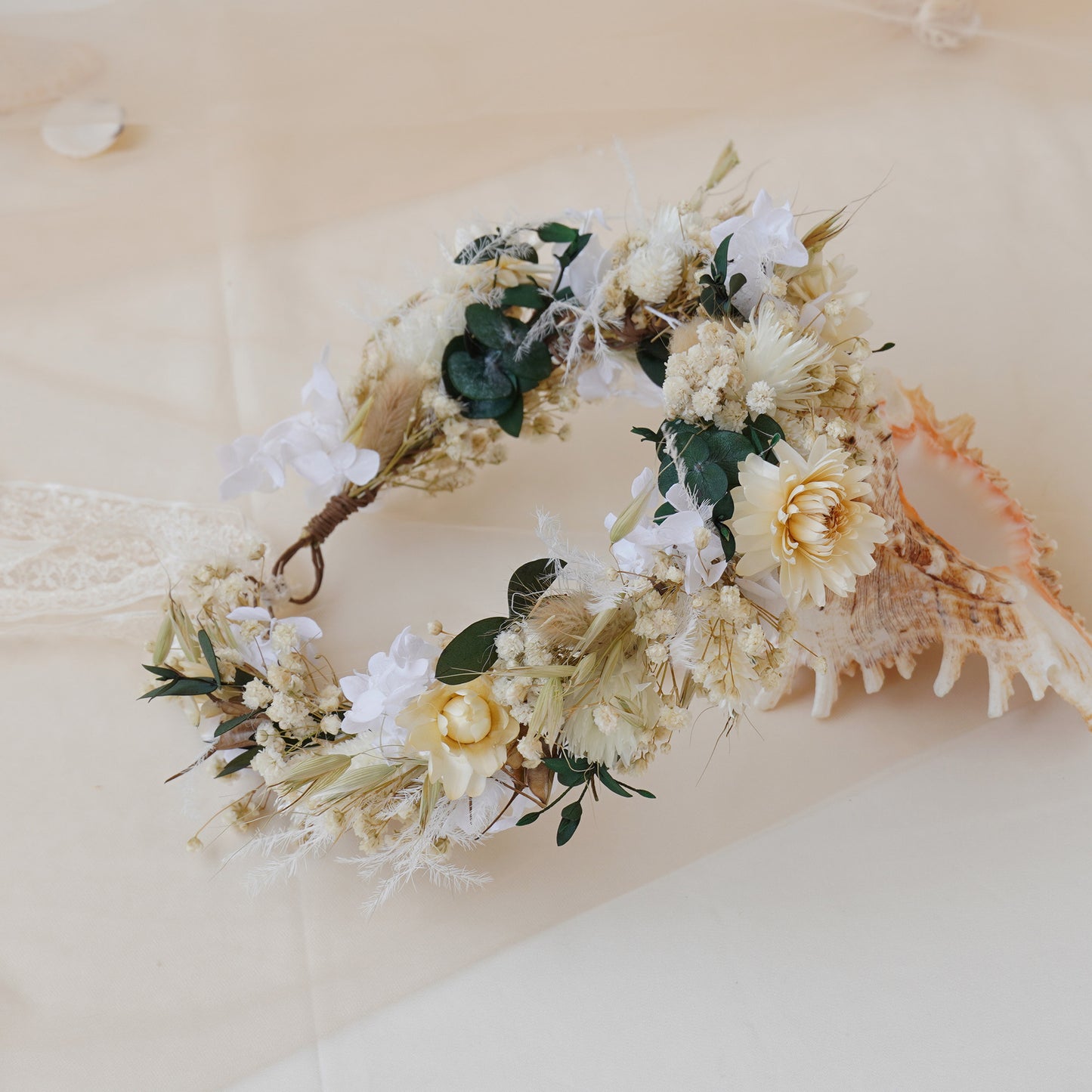 Baby Breath Crown, Dried Crown, Bride Crown, Wedding Crown, Daily Crown, Party Crown, Birthday Crown.