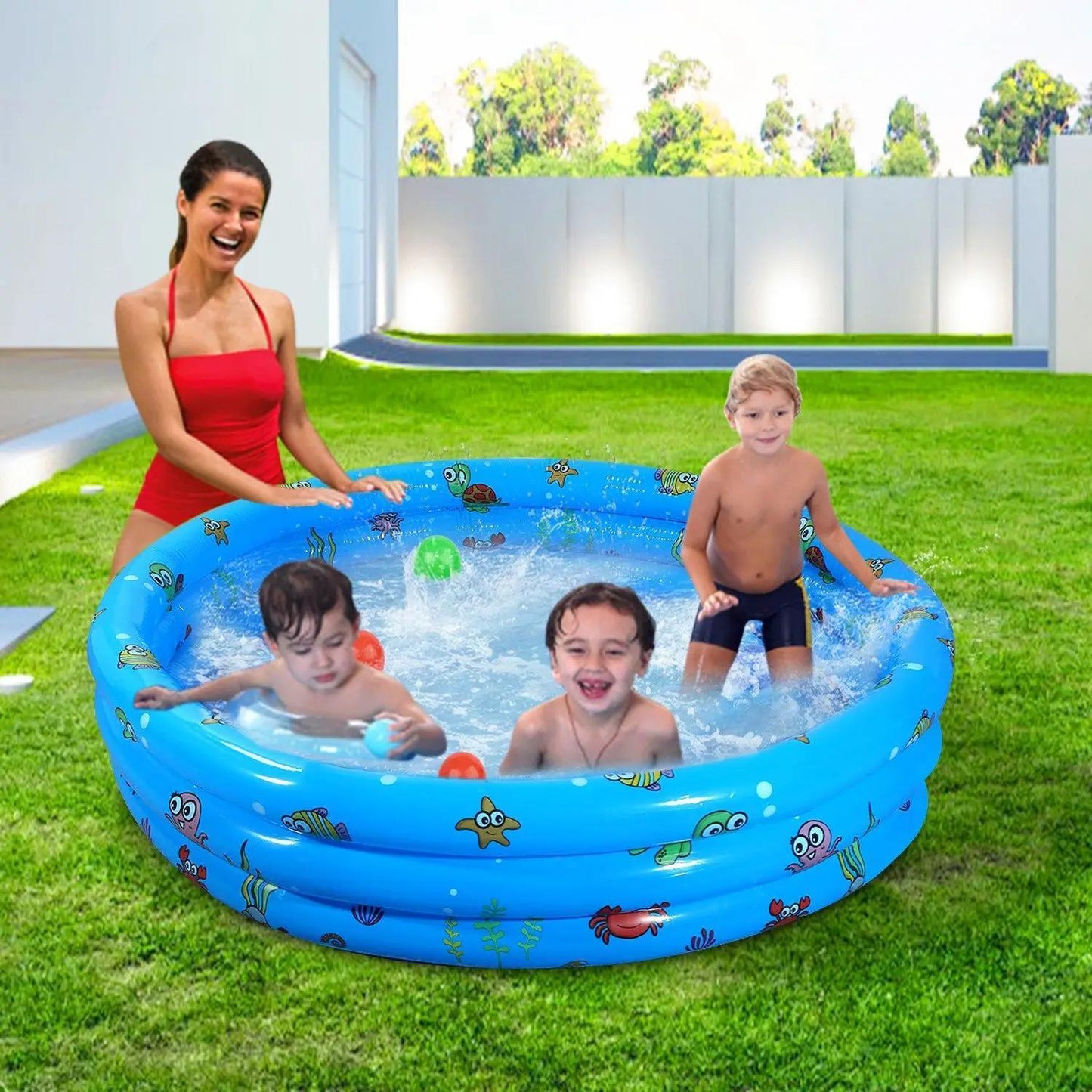 Large PVC Inflatable Foldable With Suitable For 3 Kids Swimming Ball Pool With Customizable Printing