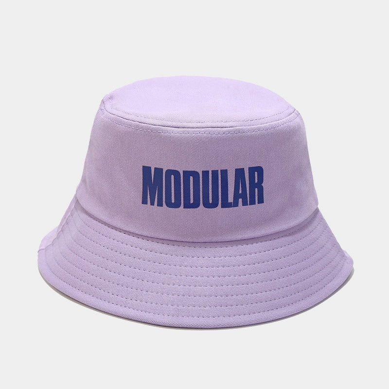 Letters Fisherman Hat Face-showing Little Korean Style Students