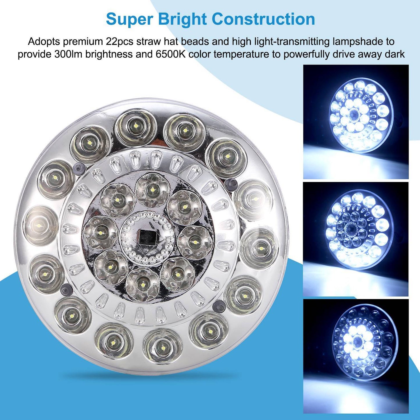 1Pc Solar Camping Lantern With Remote 3 Light Modes 3 Charging Methods IP65 Waterproof For Patio Tent Garden Hiking Power Failure Hurricane