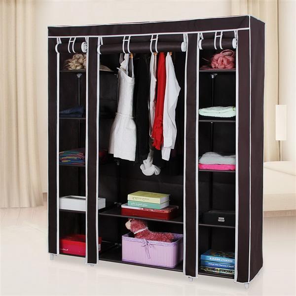 Non Woven Wardrobe With 5 Layers And 12 Compartments