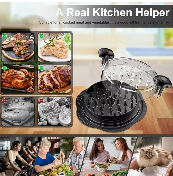 Large Chicken Shredder Tool Twist Meat Shredding Grinder Handles Non-Slip No BPA