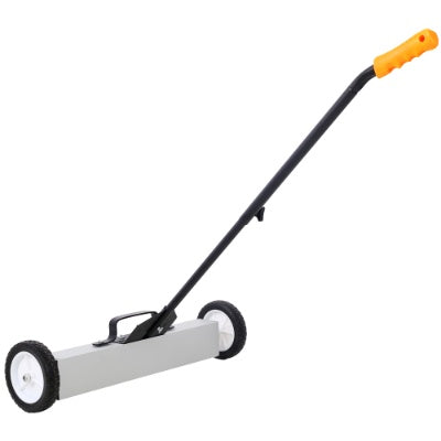 24' Rolling Magnetic Pick-Up Sweeper, Heavy Duty Push-Type With Release, For Nails Needles Screws Collection,30 Pound Capacity