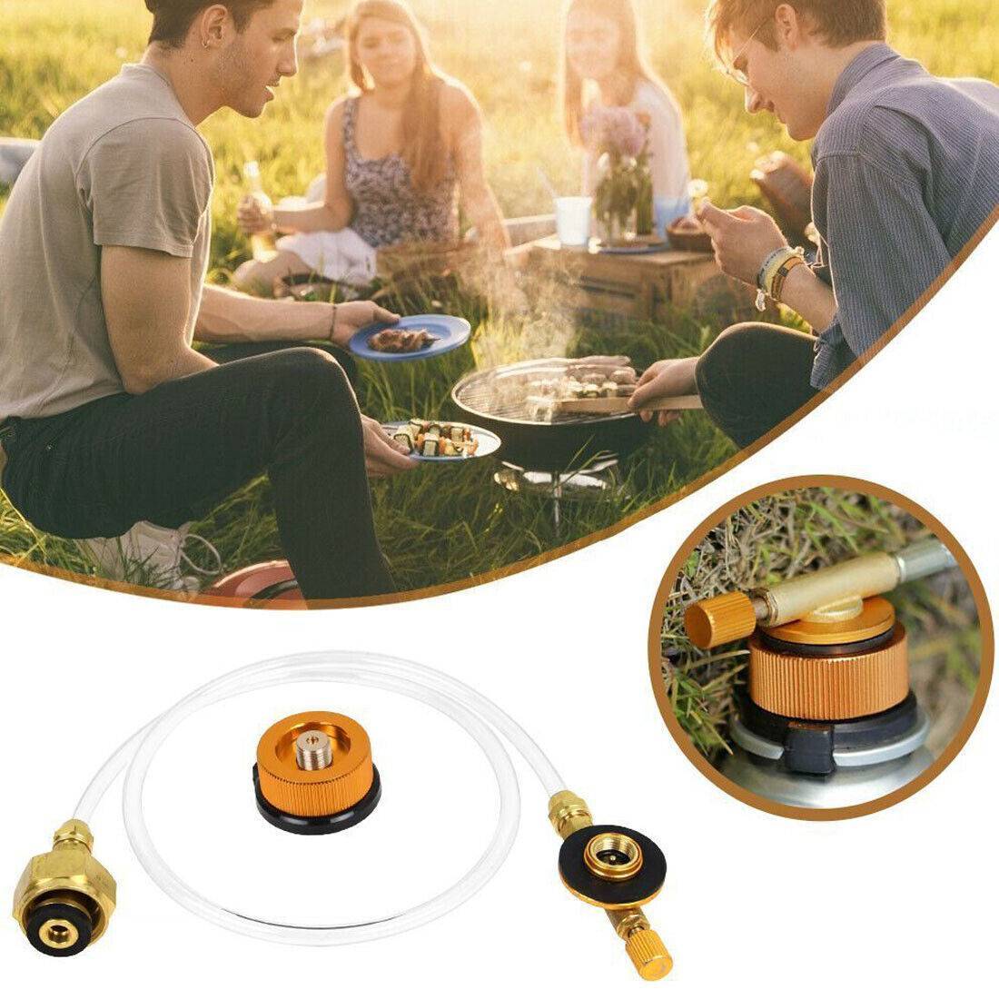 Gas Tank Adapter Hose Set Connection Gas Cartridge For Camping Stove Adapter