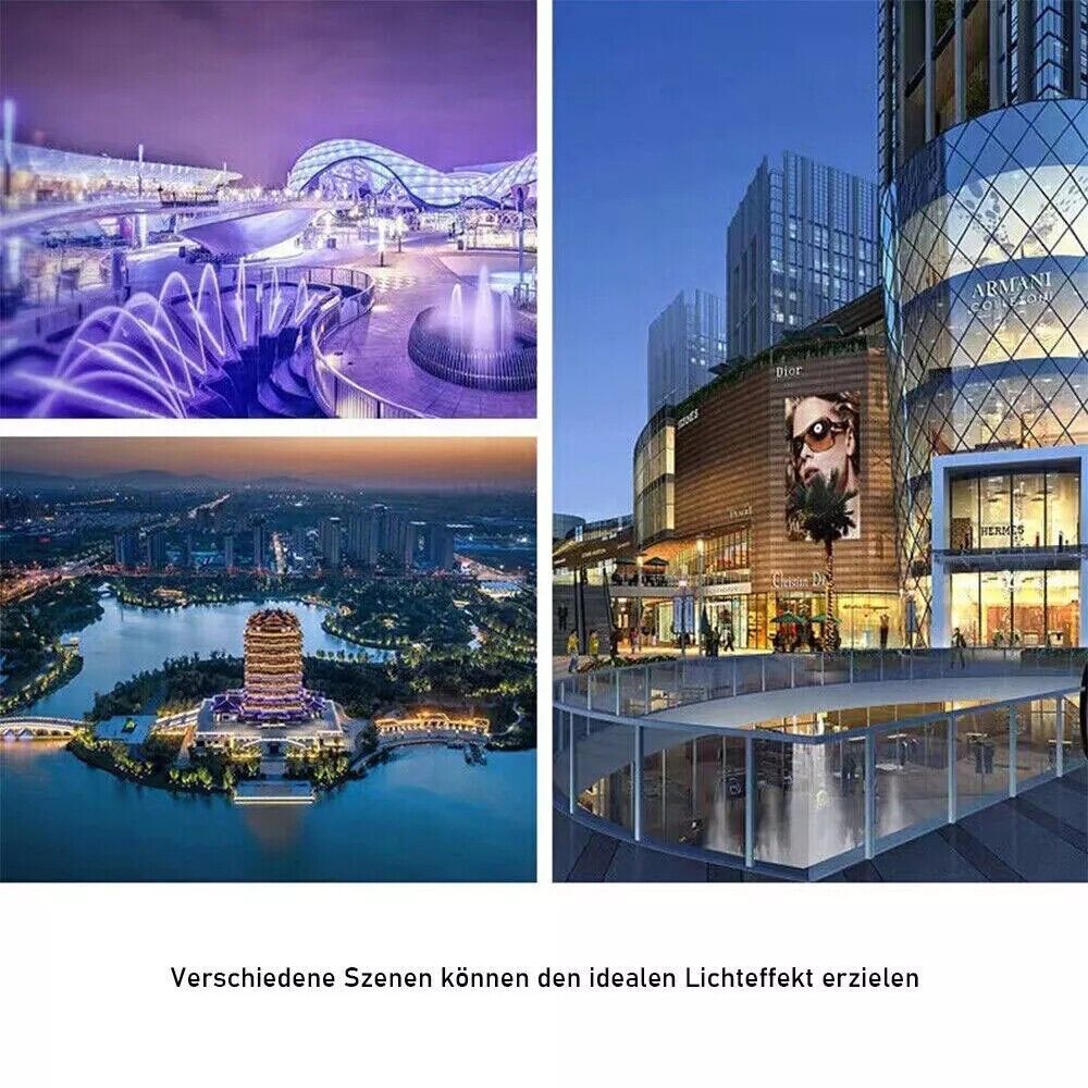 50W RGB LED Flood Light Spotlight 16 Colour Changing Garden Yard Outdoor Lamp UK