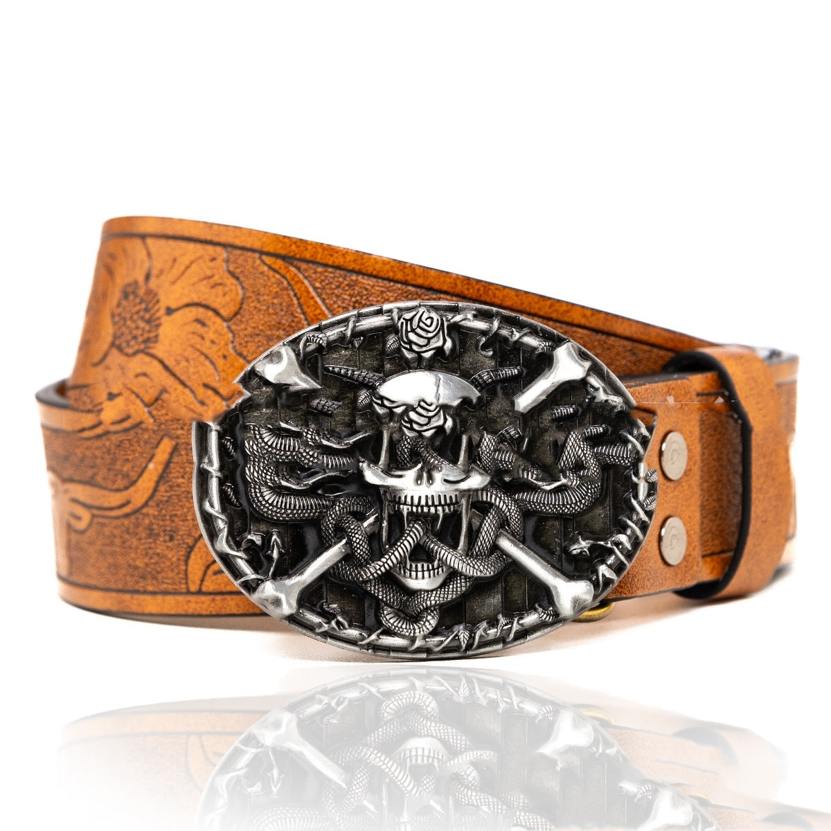 Zinc Alloy Personality Trend Buckle Retro Belt