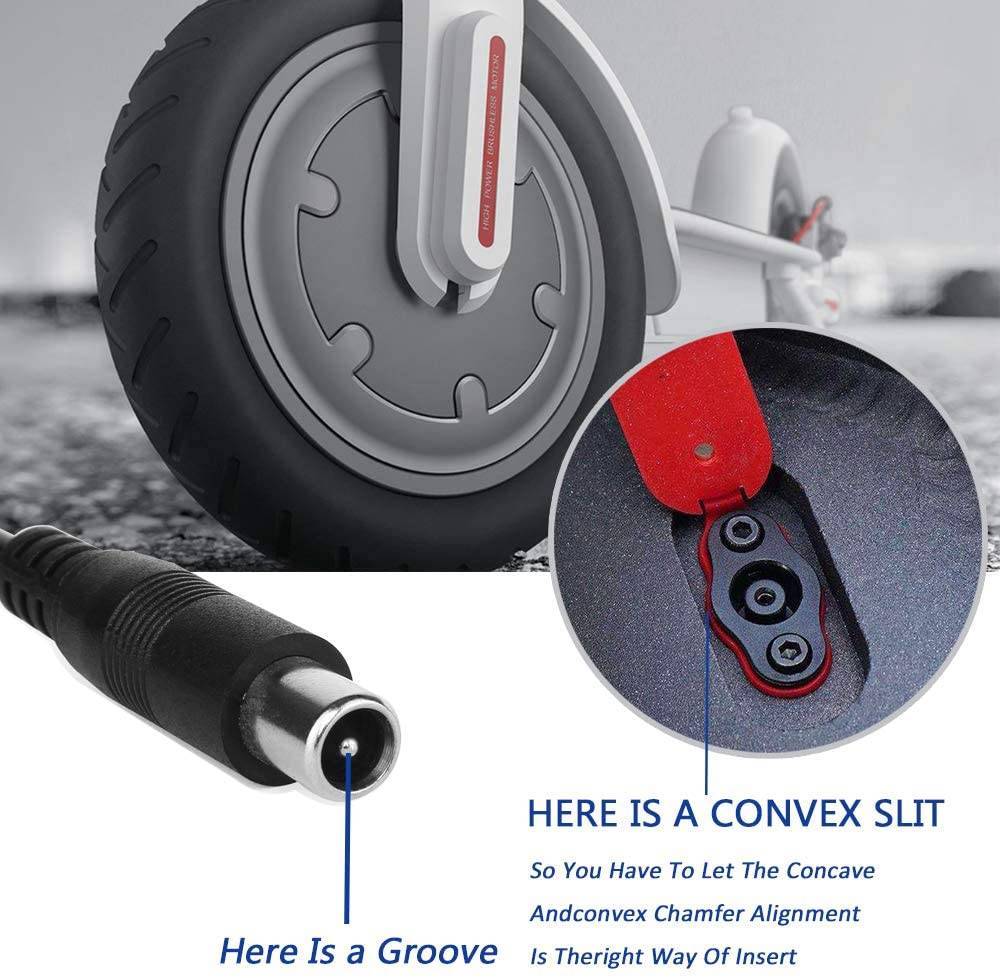 Battery Charger For ES2 ES4 E22 ES1L Kick Scooter, 42V 1.7A Power Supply Cord