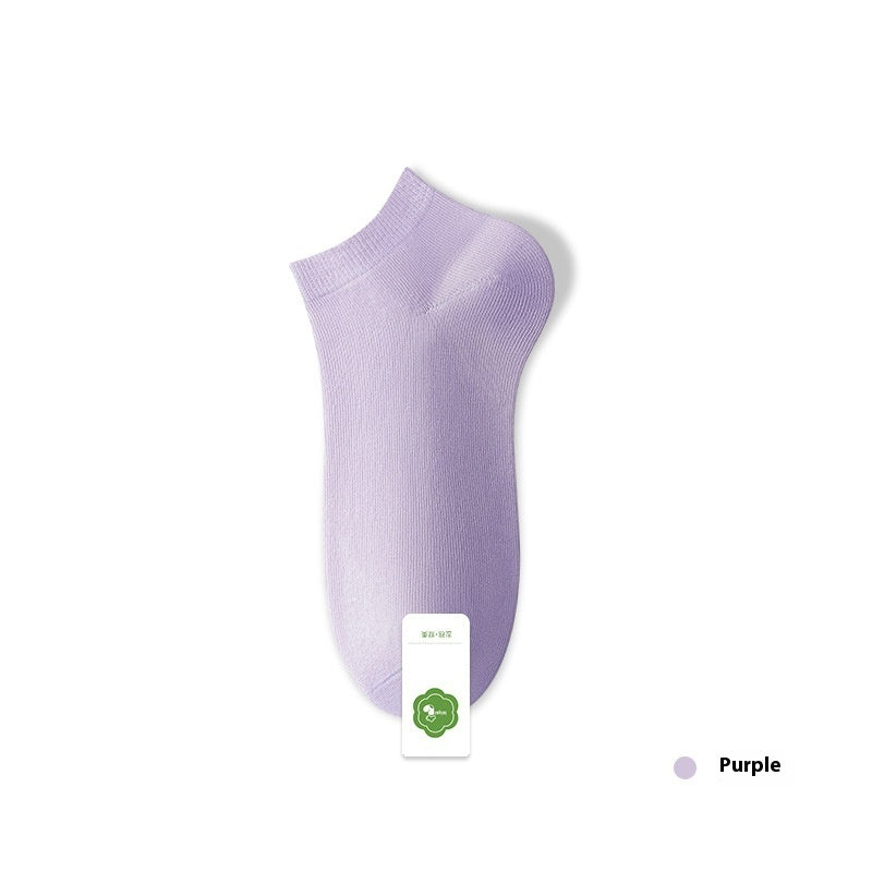 Women's Pure Cotton Spring And Summer Seamless Socks Deodorant Sweat Absorbing Socks