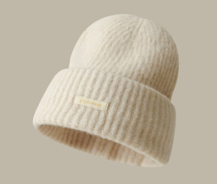 All-match Face Slimming Bucket Hat Warm Knitted Hat Beret