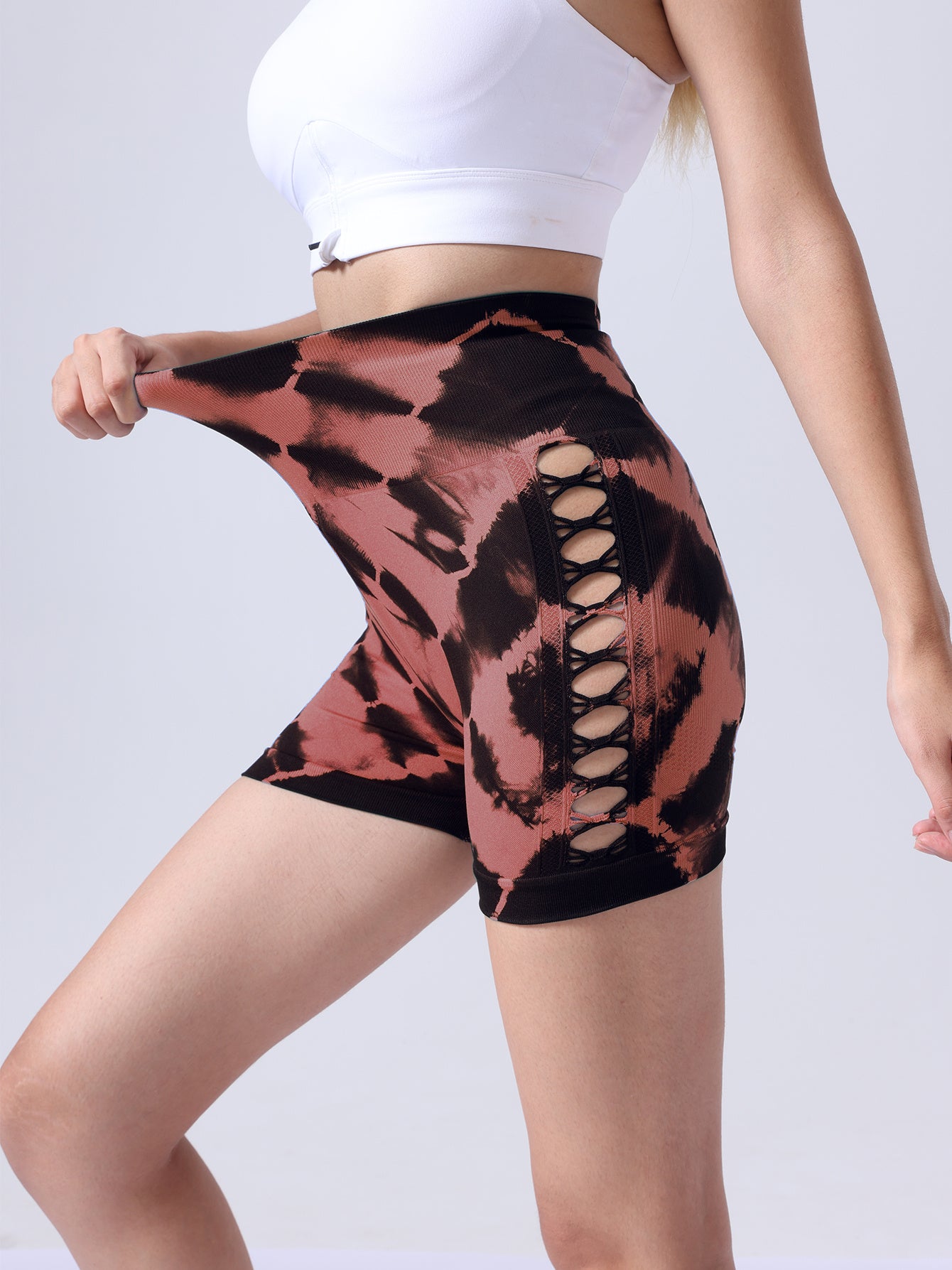 4 Pack High-Waisted Yoga Shorts For Women, Fitness Leggings, Moisture-Wicking, Breathable And Stretchy