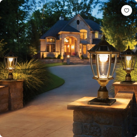 20 Golden Solar Powered LED Outdoor Lantern, Vintage Garden Light With Elegant Glass Design For Pathways, Yards, And Patios 1-Pack