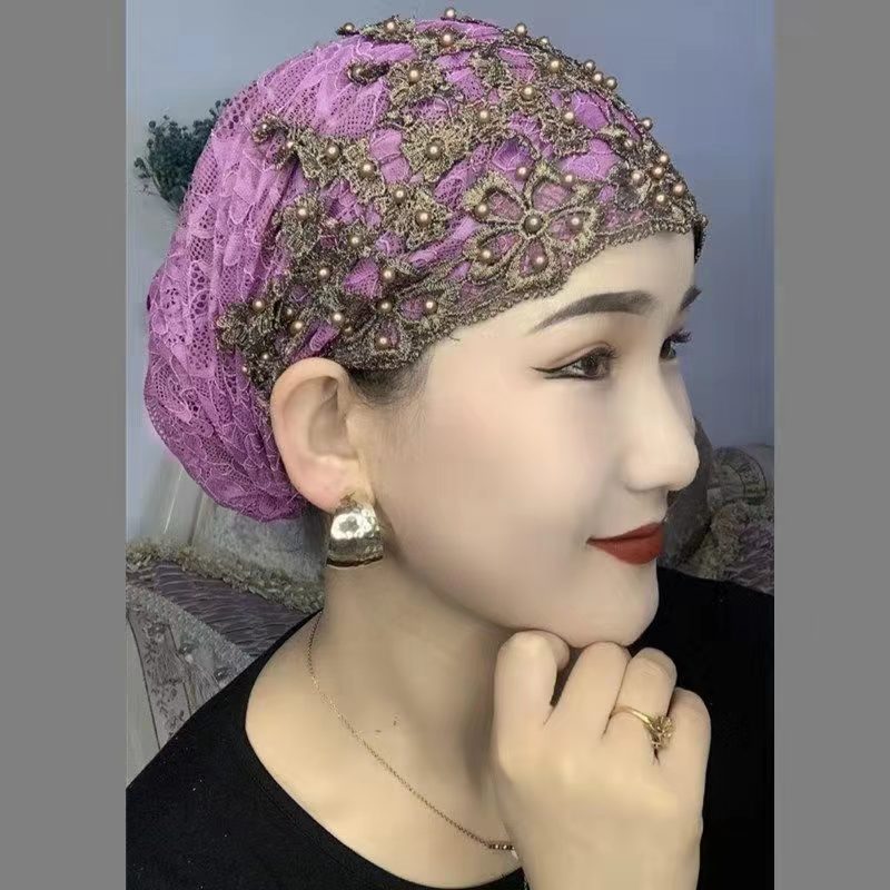 Beaded Cap Scarf Pullover Convenient Toque