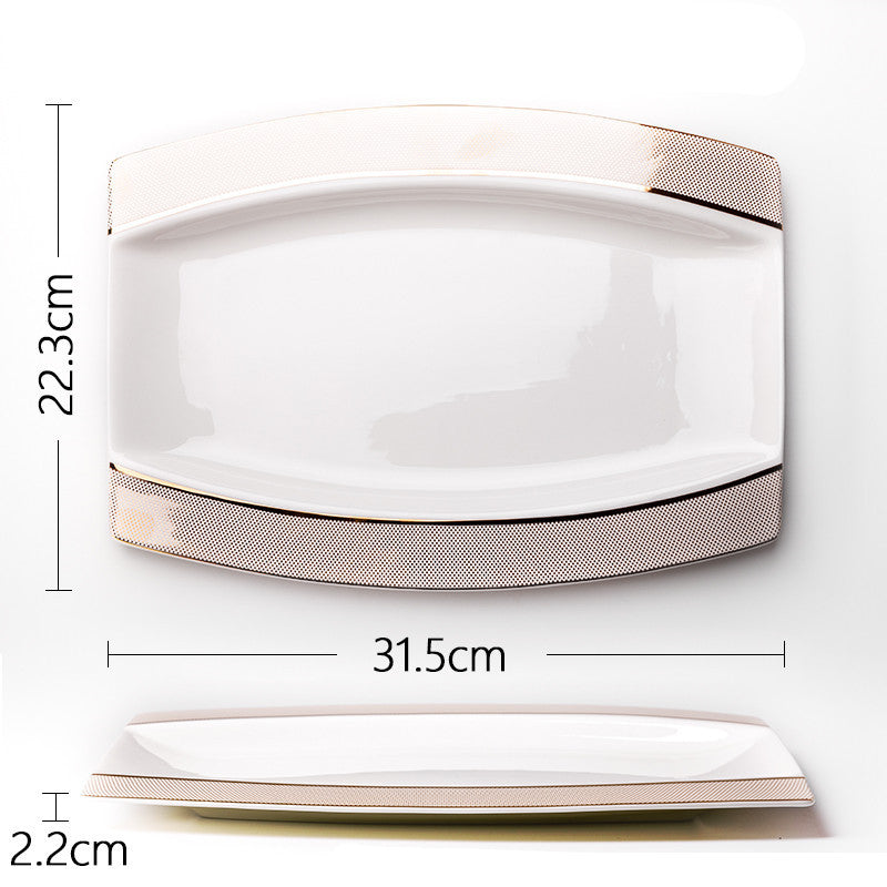 Nordic Light Luxury Household Bone China Plates And Tableware